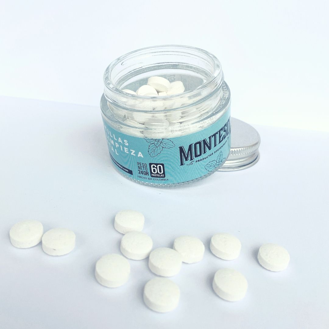 Pastillas limpieza dental menta