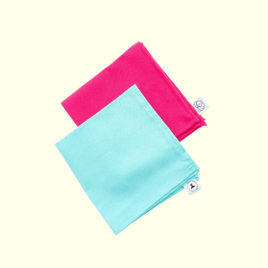 dos Servilletas de Algodón con fondo plano