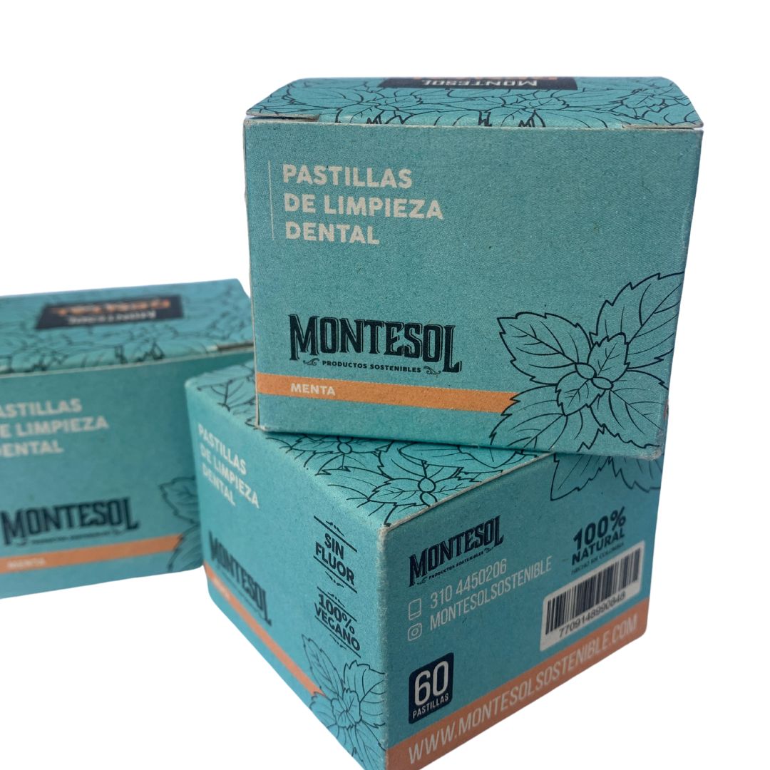 Pastillas limpieza dental menta