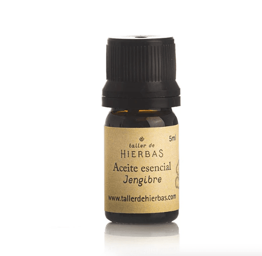 Aceite Esencial de Jengibre de Taller De Hierbas con fondo blanco