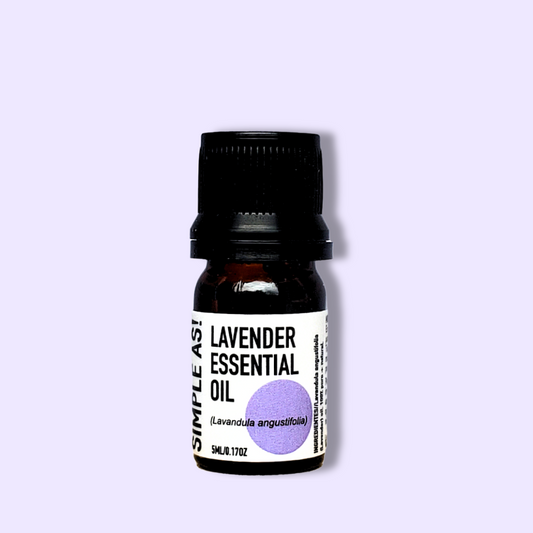 aceite esencial de lavanda 5ml con fondo plano.