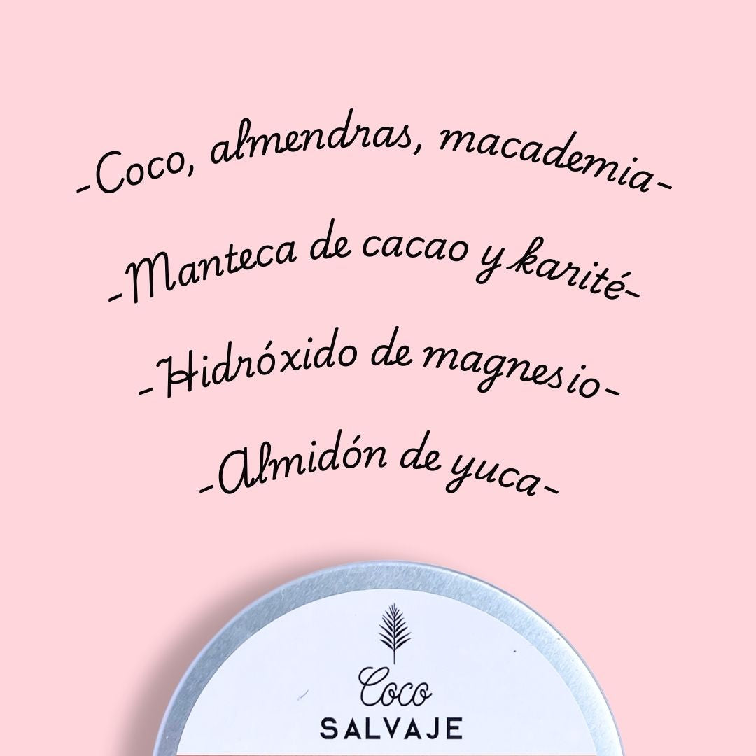 Desodorante Natural Cremoso 60g - Coco Salvaje, Desodorante Crema, Coco Salvaje, La Tortuga y La Liebre