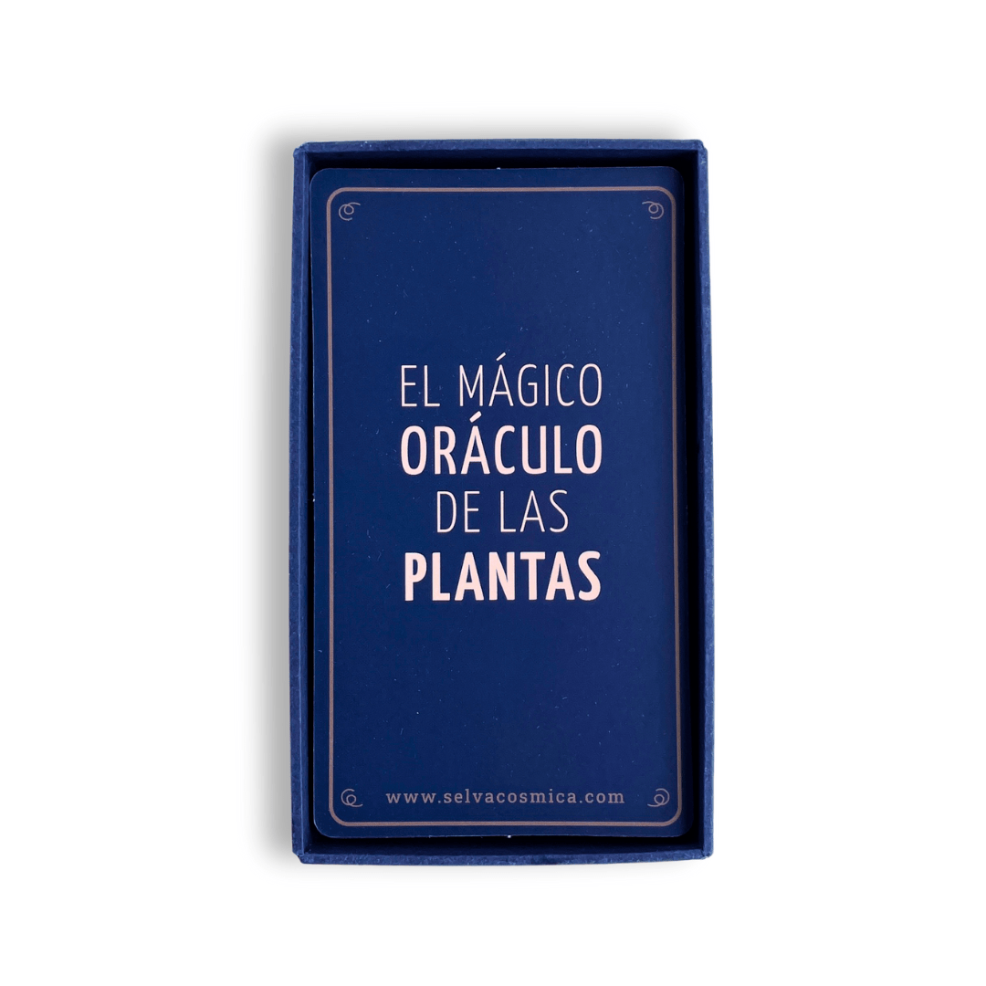 Oráculo de plantas con caja abierto con fondo blanco