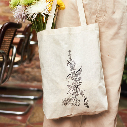 Tote Bag / Bolso de Compras plantas - La Tortuga y La Liebre