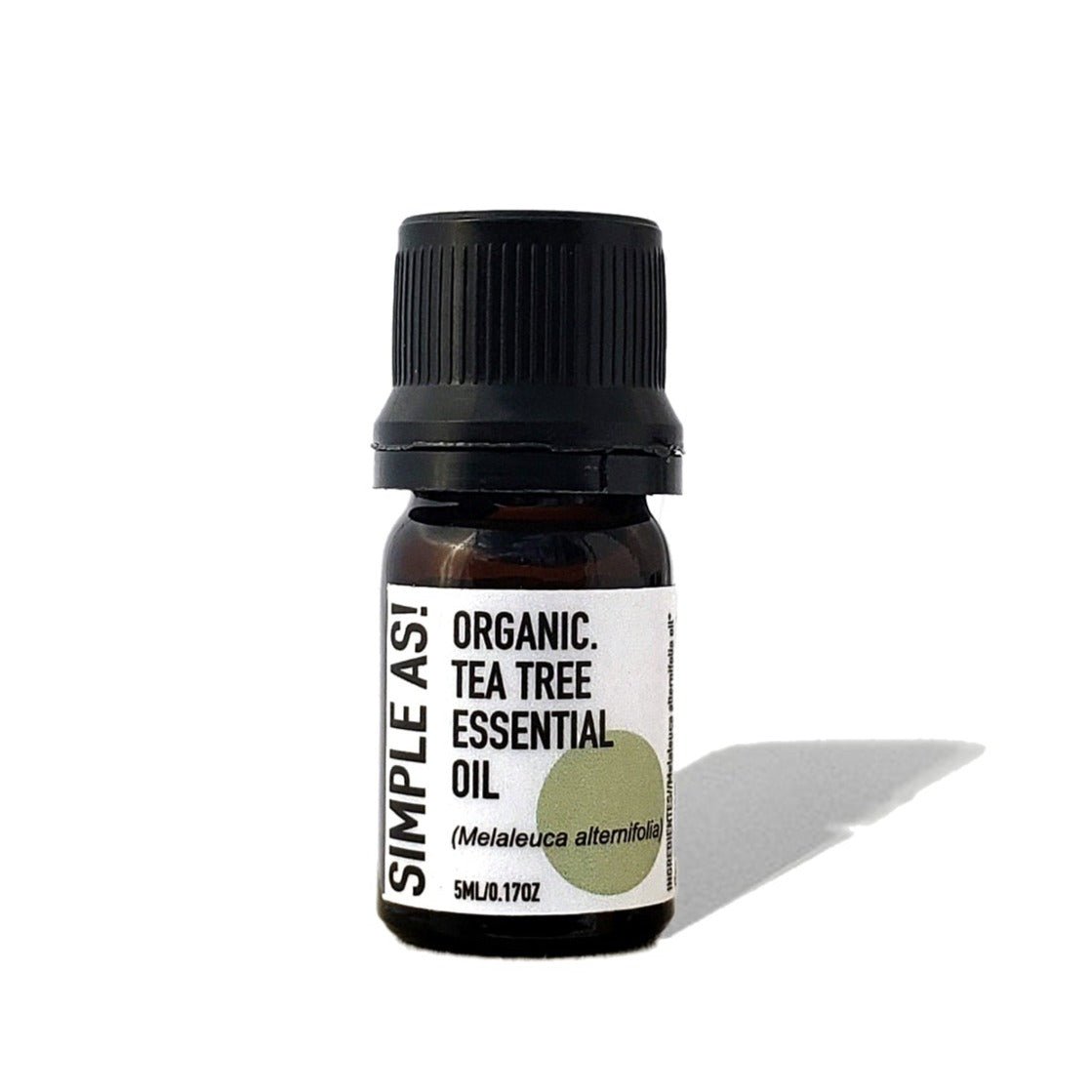 Aceite Esencial de Árbol de Té con fondo plano