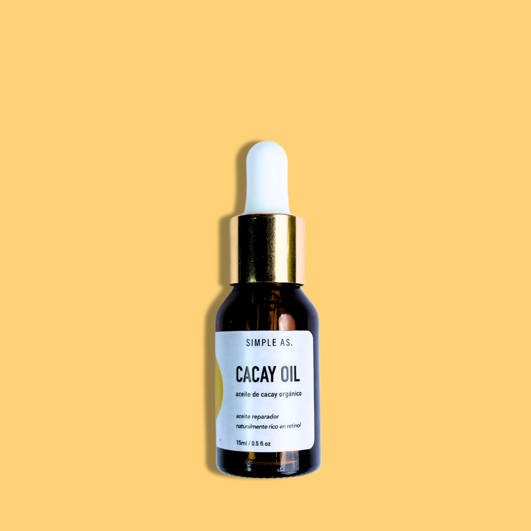 el aceite de cacay de 15ml con fondo plano