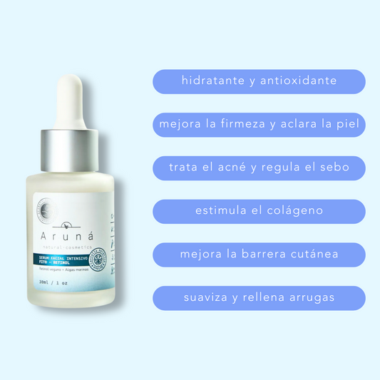 beneficios de Suero facial Fito Retinol de Aruná fondo plano