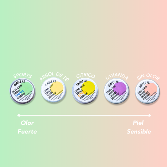 Multipack 5 Desodorantes Naturales Simple As: 5 olores