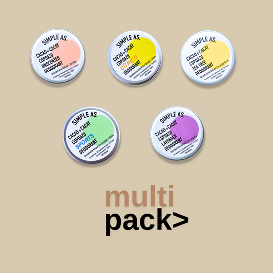 Multipack Desodorante Natural Simple As 3, 4 ó 5 Unidades