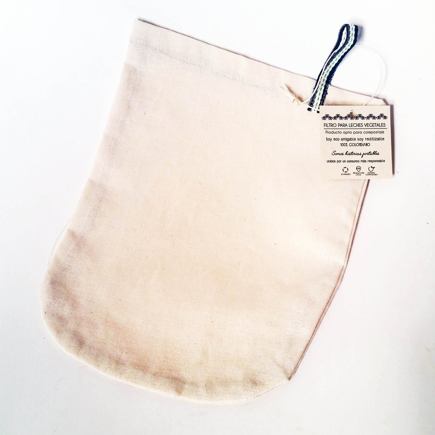 Filtros de leche vegetal reusables Genealogy Hogar - La Tortuga y La Liebre Tienda zero waste cero basura Bogota Colombia