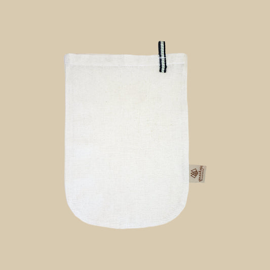 Filtro de Leche Vegetal Reusable genealogy con fondo plano color beige/cafe