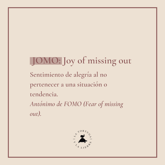 JOMO: Joy of missing out o la alegría de NO hacer parte de algo