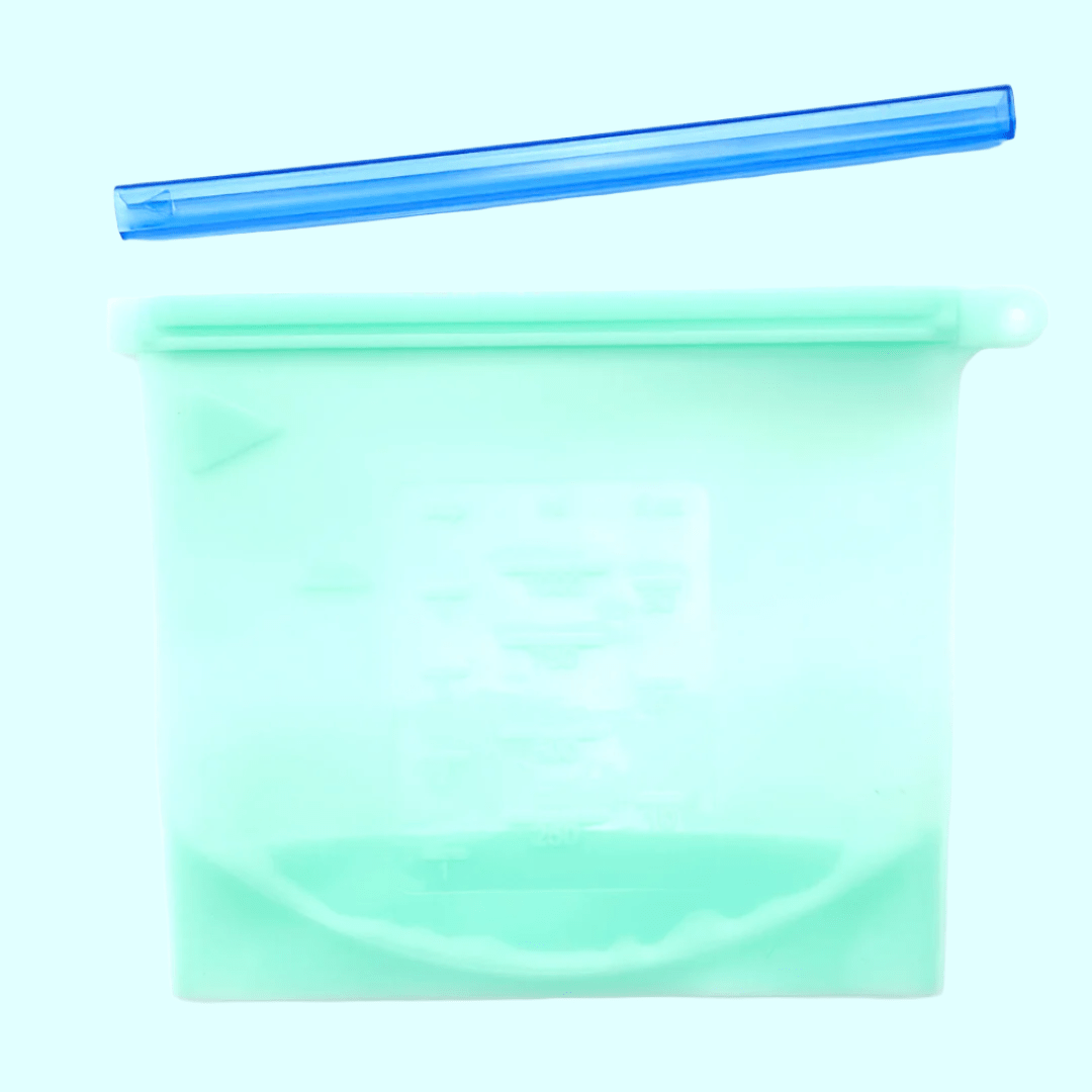 Bolsa de Silicona Reutilizables azul 500ml
