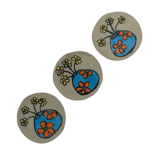 Porta vasos cerámica