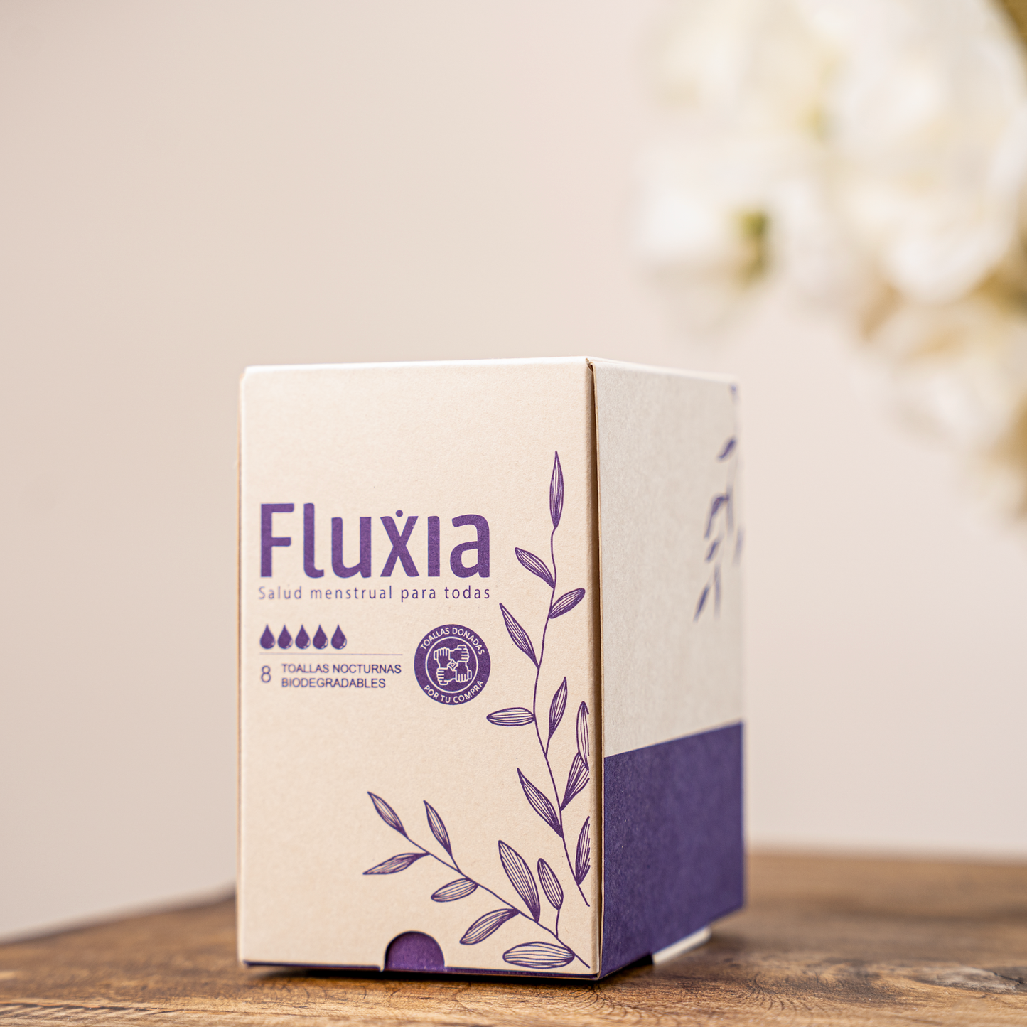 Kit toallas higiénicas nocturnas x 8 - Fluxia