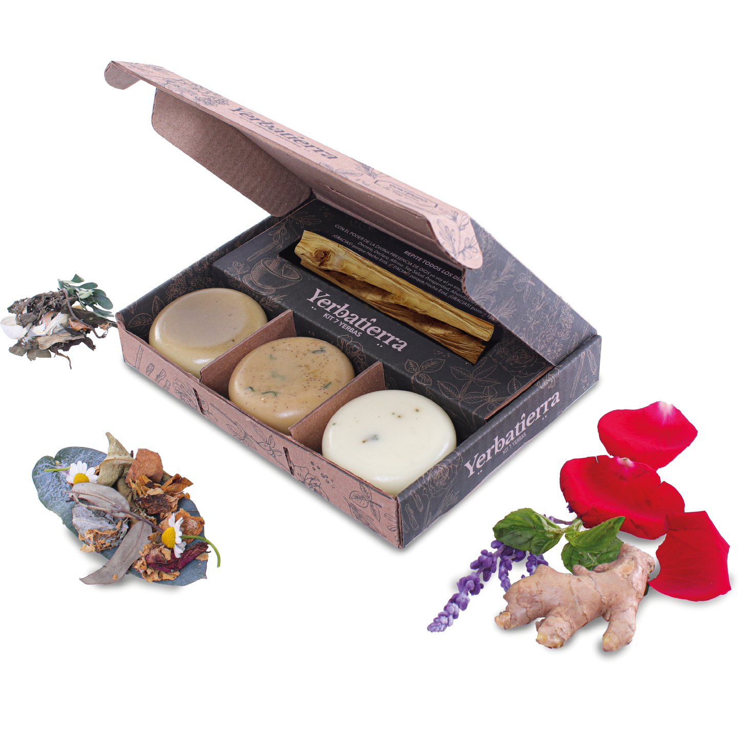 Kit jabones artesanales x3 - Yerbatierra