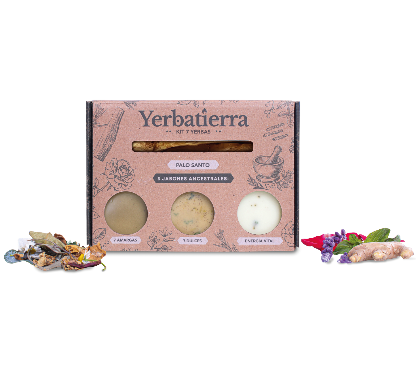 Kit jabones artesanales x3 - Yerbatierra