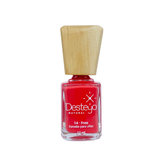 Esmalte natural color cayena  con fondo blanco