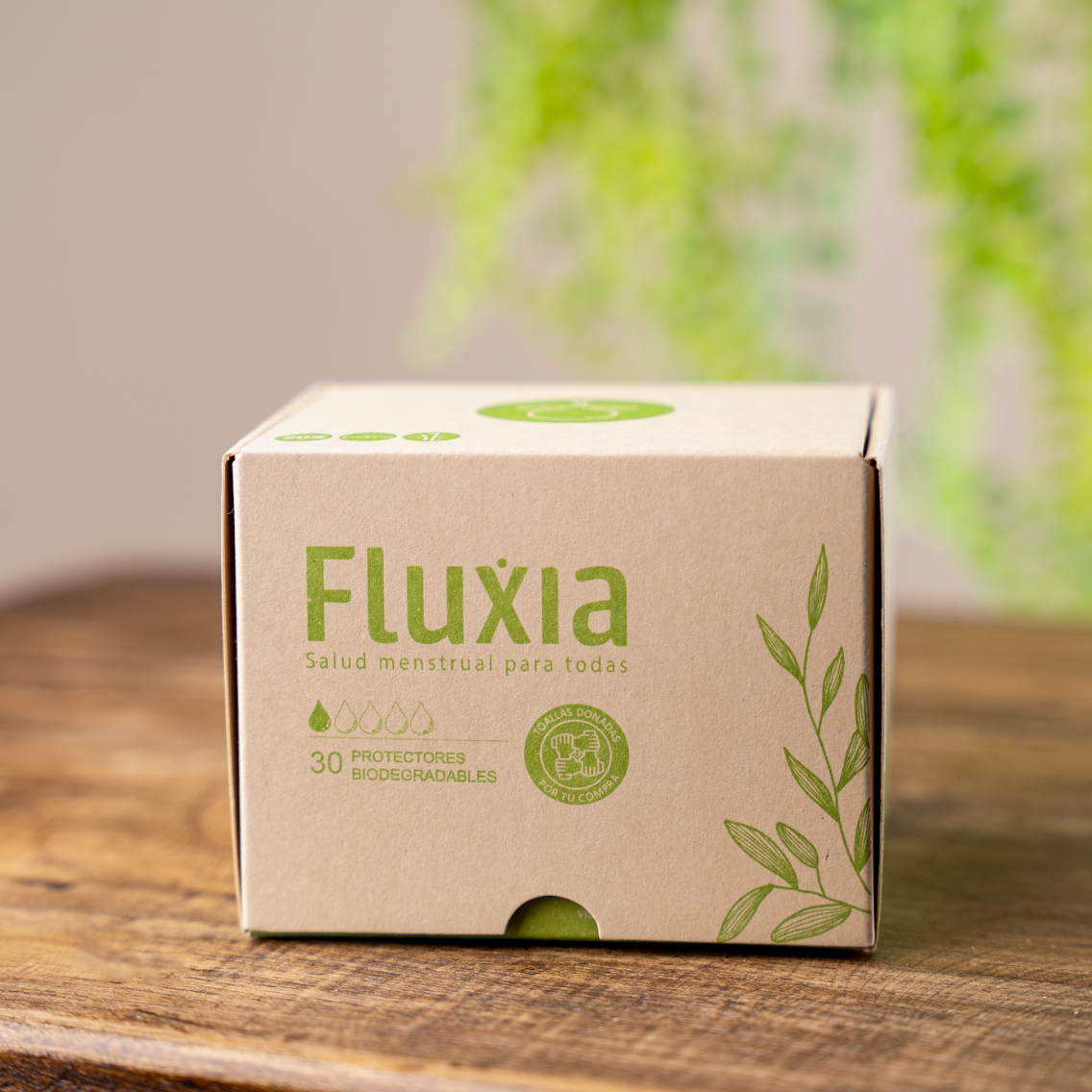 Protectores diarios biodegradables x 30 - Fluxia