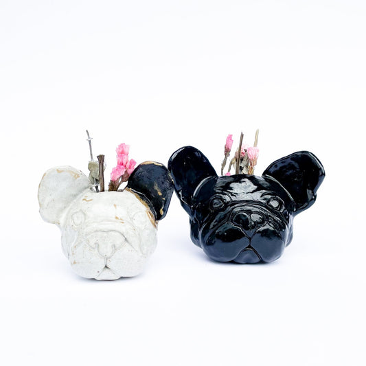 Florero Bulldog Francés, Hogar, La Marcheza, La Tortuga y La Liebre