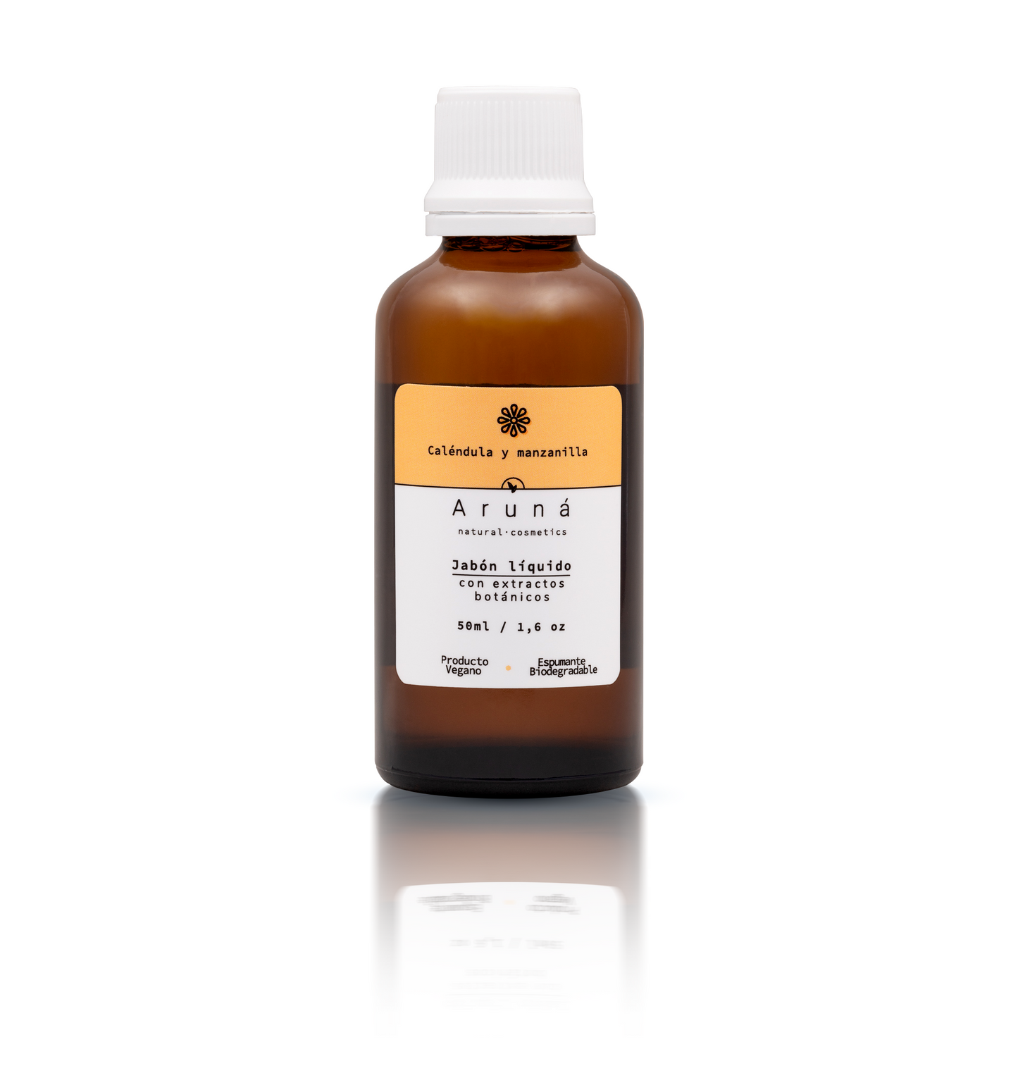 jabón facial limpiador aruná de 50ml con fondo plano