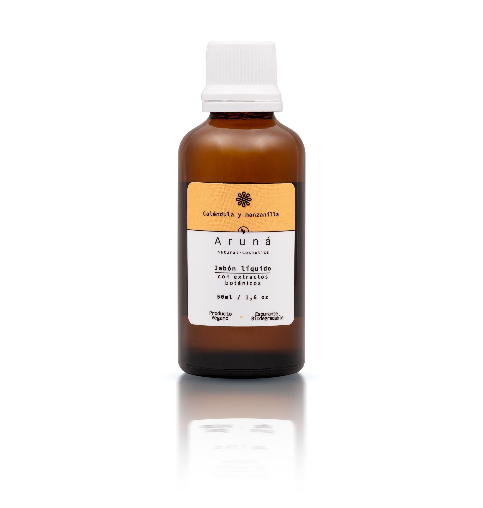 jabón facial limpiador aruná de 50ml con fondo plano