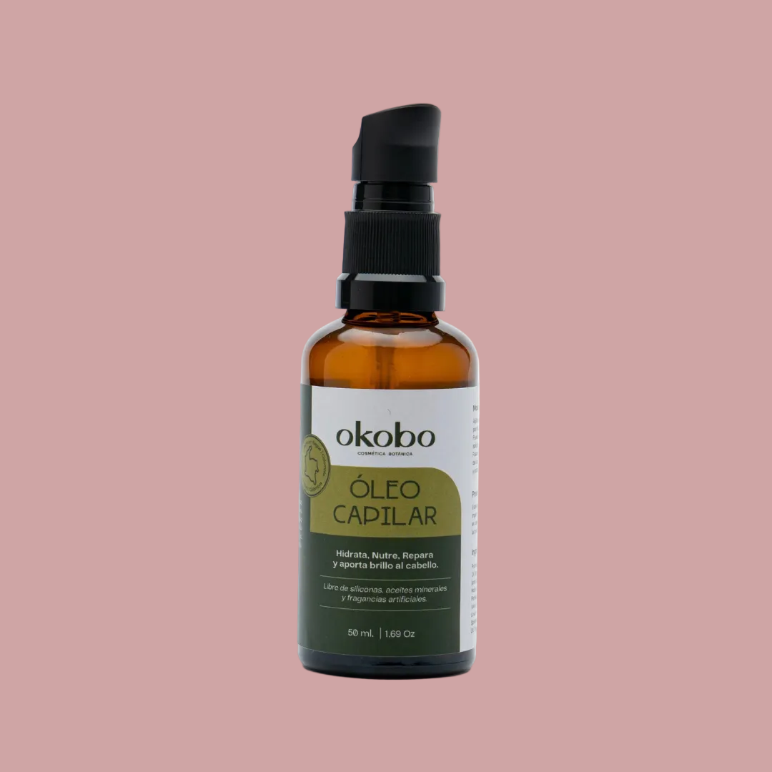 botella ambar de oleo capilar