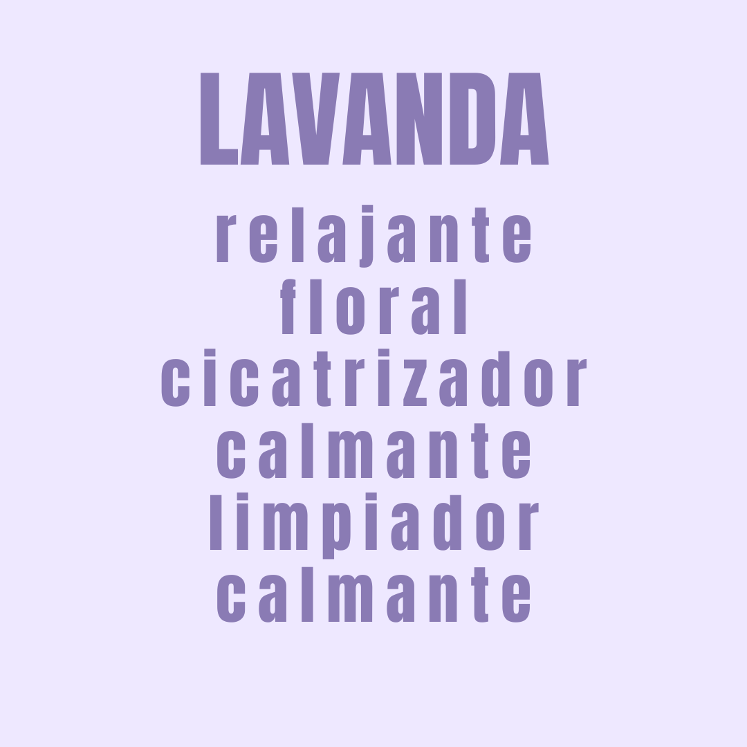 infografico del beneficios de aceite esencial de lavanda.