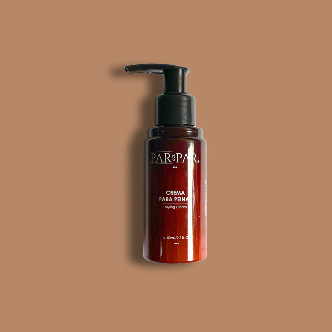 la botella de crema para peinar de parpar 80ml con fondo plano. 