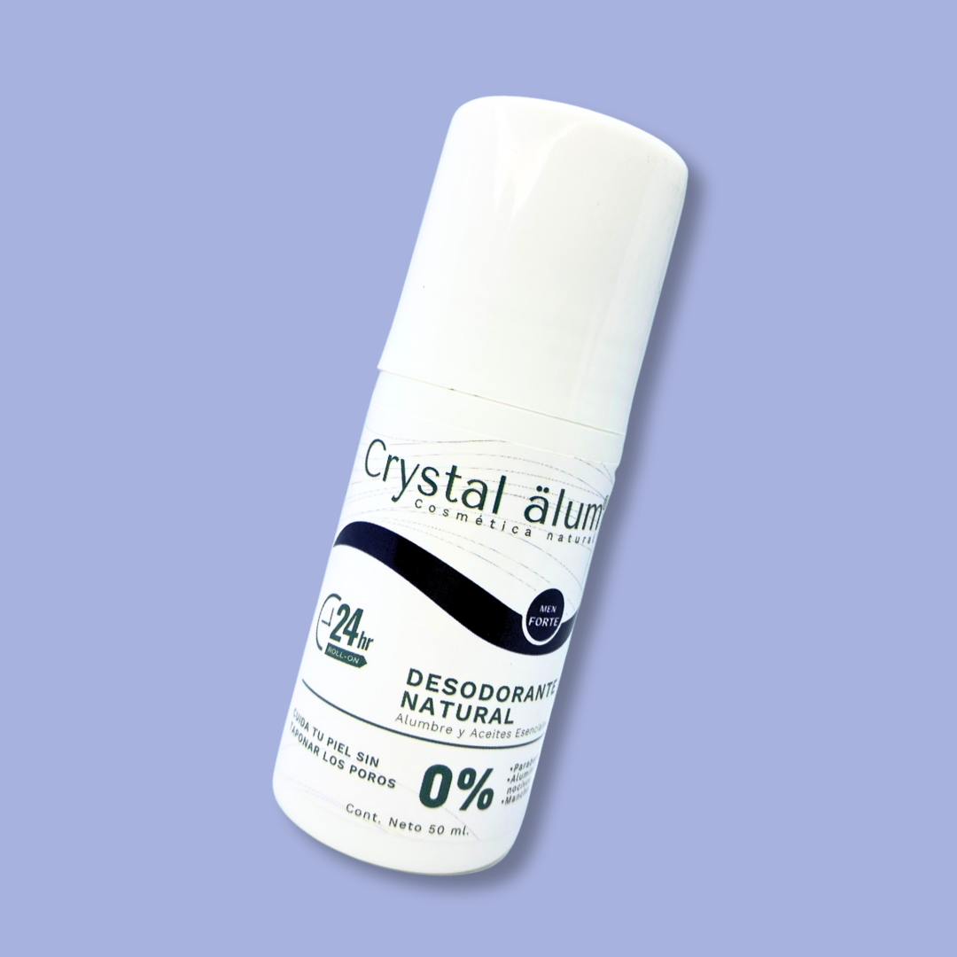Desodorante Natural Alumbre Roll On Fuerte de Natural Roka con fondo plano. 