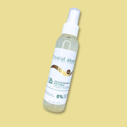 Desodorante natural para pieles sensibles con fondo plano. 