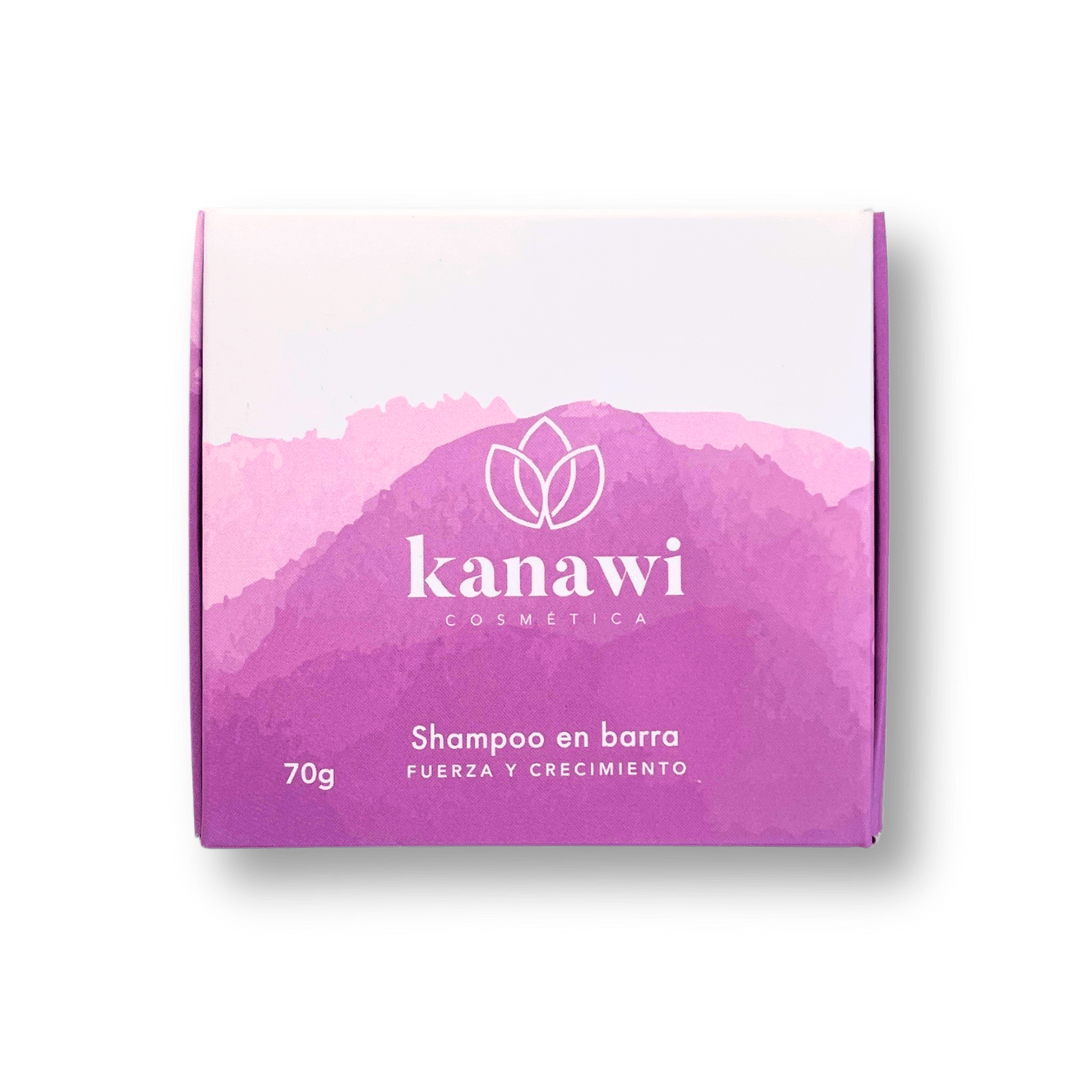la caja de shampoo en barra version lavanda de kanawii con fondo blanco