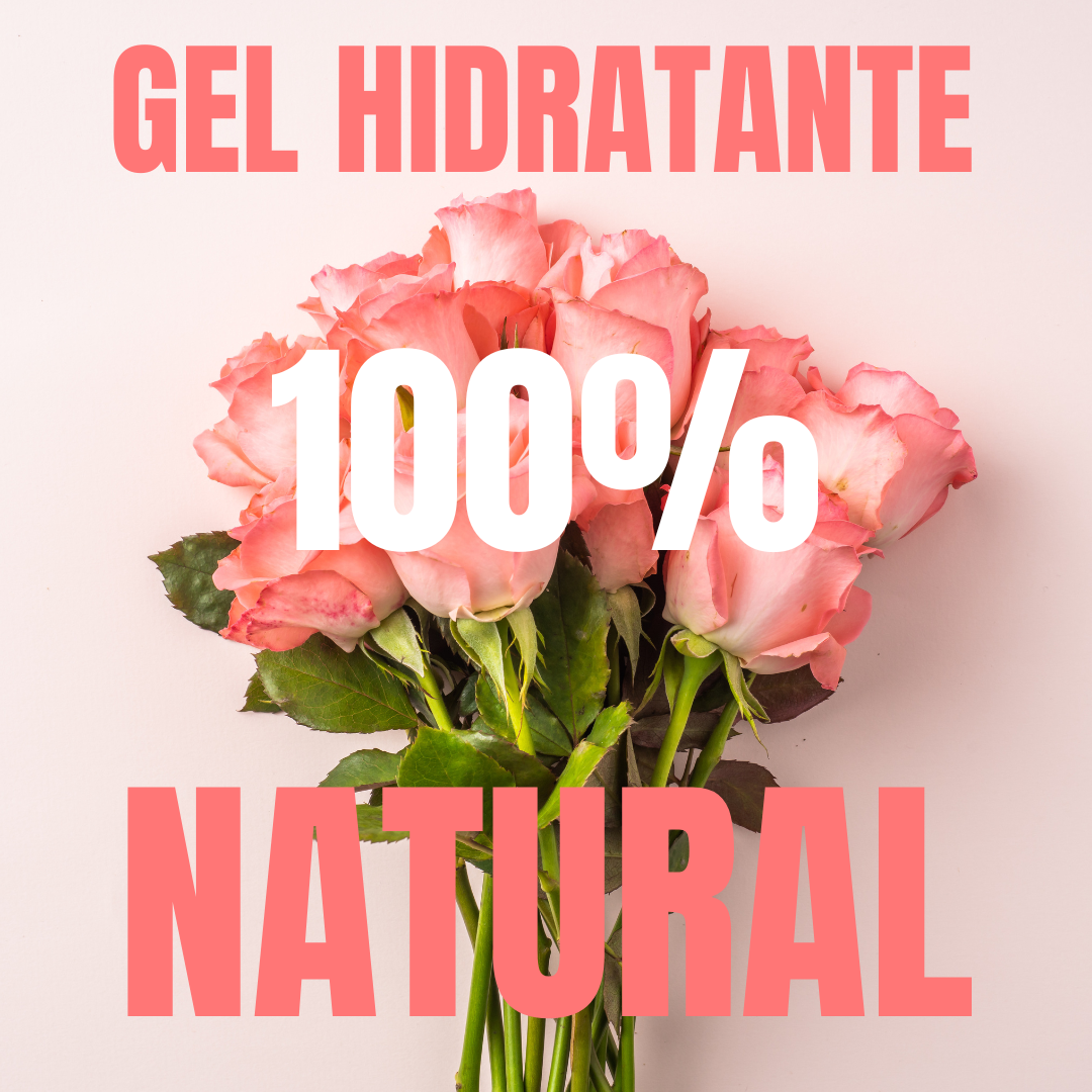 Gel Facial de Ácido Hialurónico con Agua de Rosas 100% natural. 