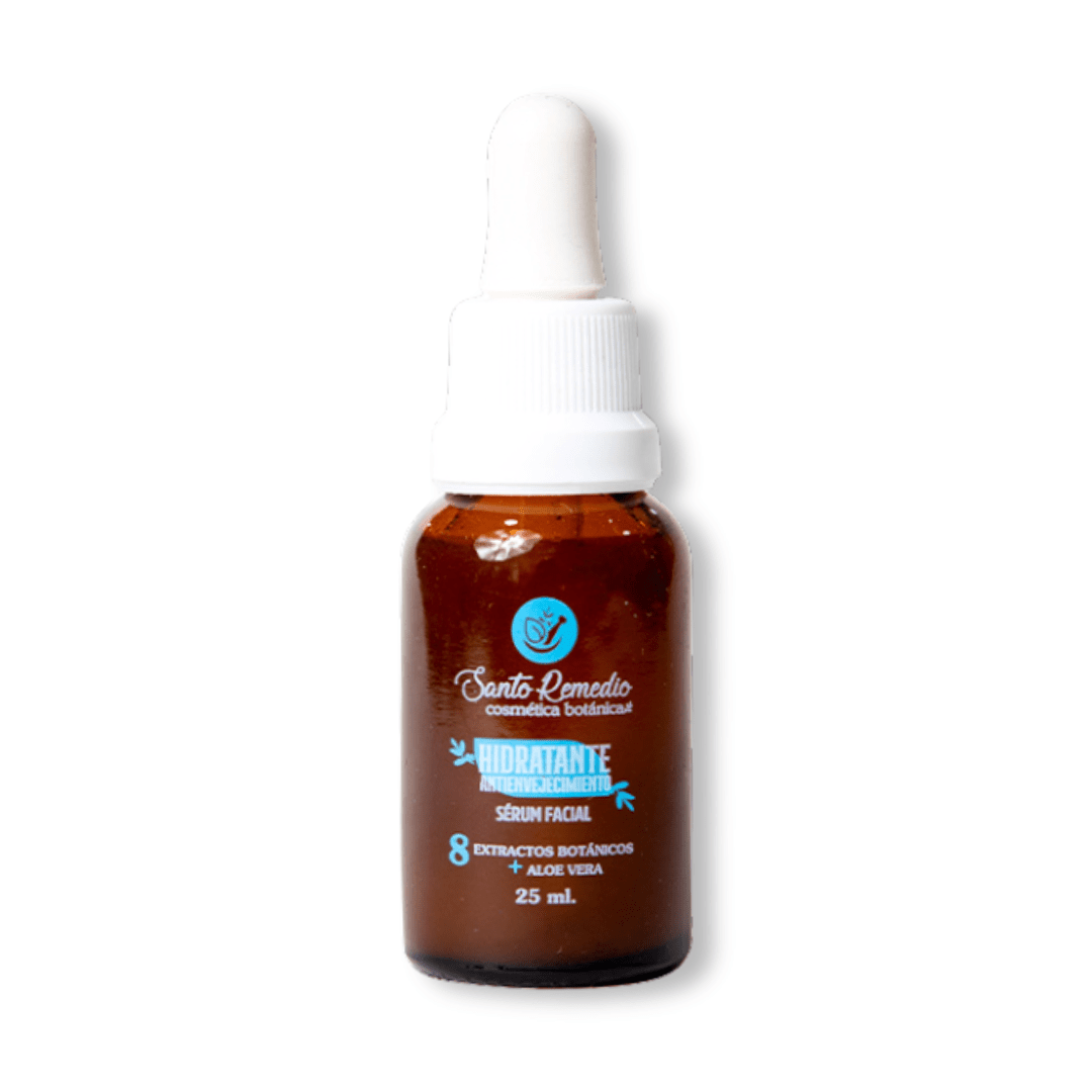 Sérum Facial Hidratante Regenerador de Santo Remedio sin caja con fondo plano blanco