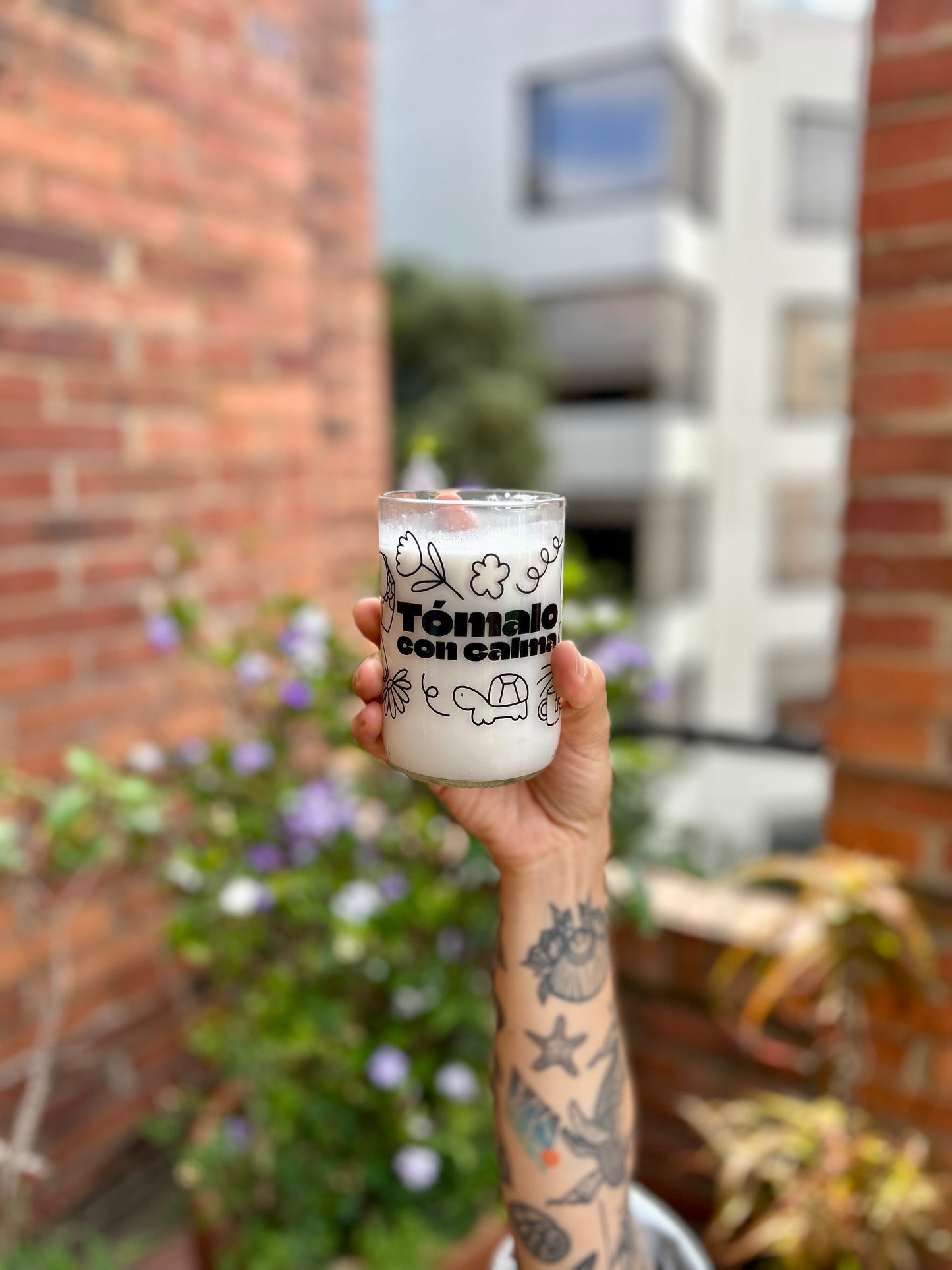 Vasos Tómalo con calma x 4 Nos Vidrios