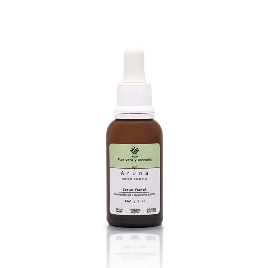 Sérum Facial Niacinamida y Ácido Hialurónico de Aruná con fondo blanco