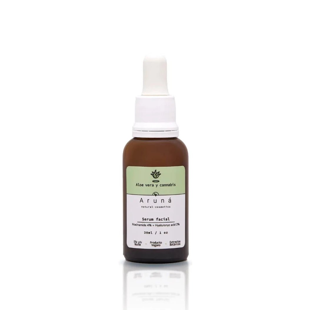 Sérum facial niacinamida y ácido hialurónico Aruná fondo blanco 