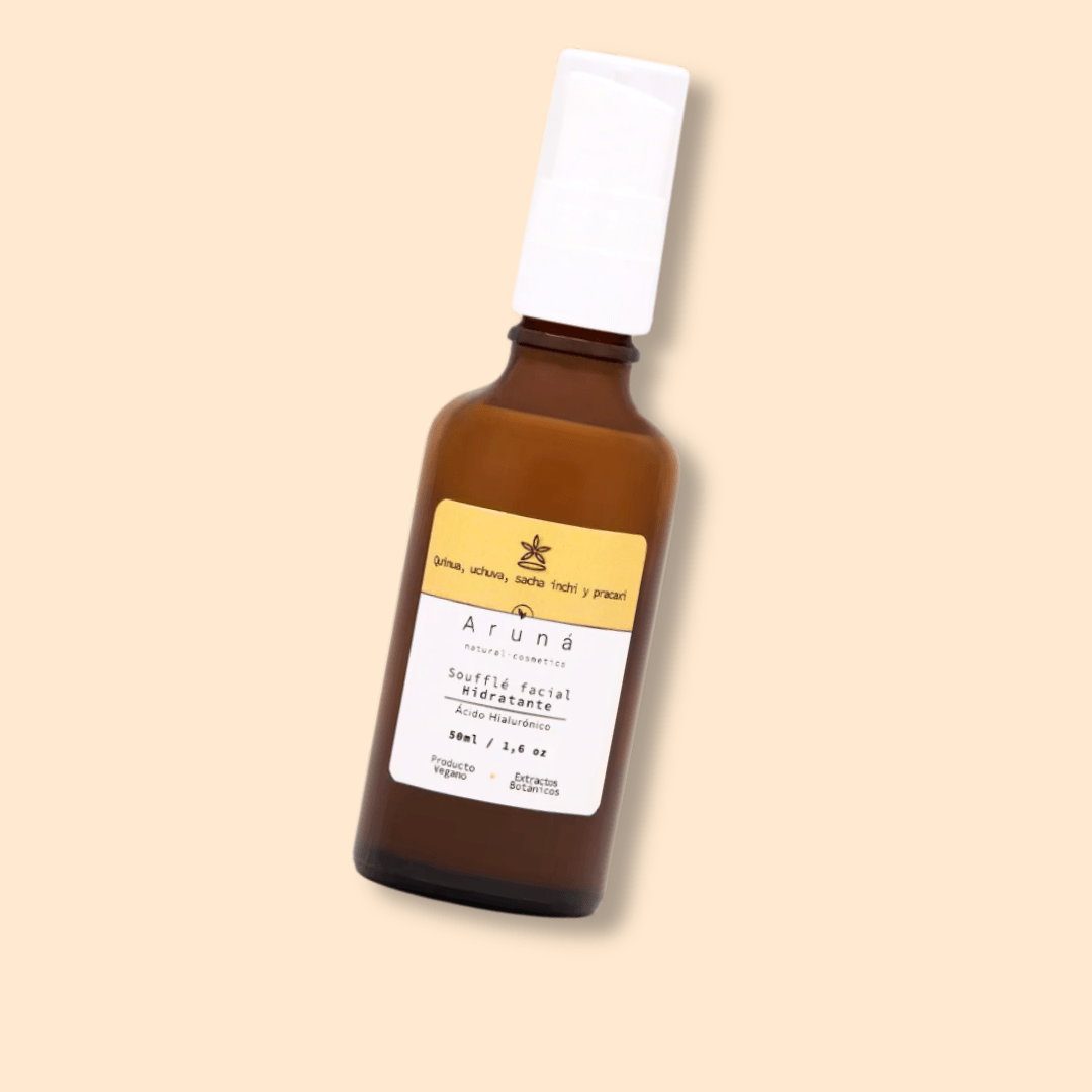 Soufflé Facial Hidratante 50ml de aruná con fondo plano  