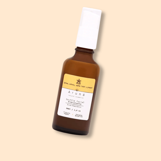 Soufflé Facial Hidratante 50ml de aruná con fondo plano  
