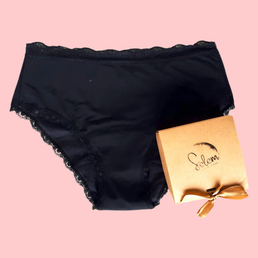 Panties hipster absorbentes para menstruación Selem Salud + Cuidado Personal - La Tortuga y La Liebre Tienda zero waste cero basura Bogota Colombia