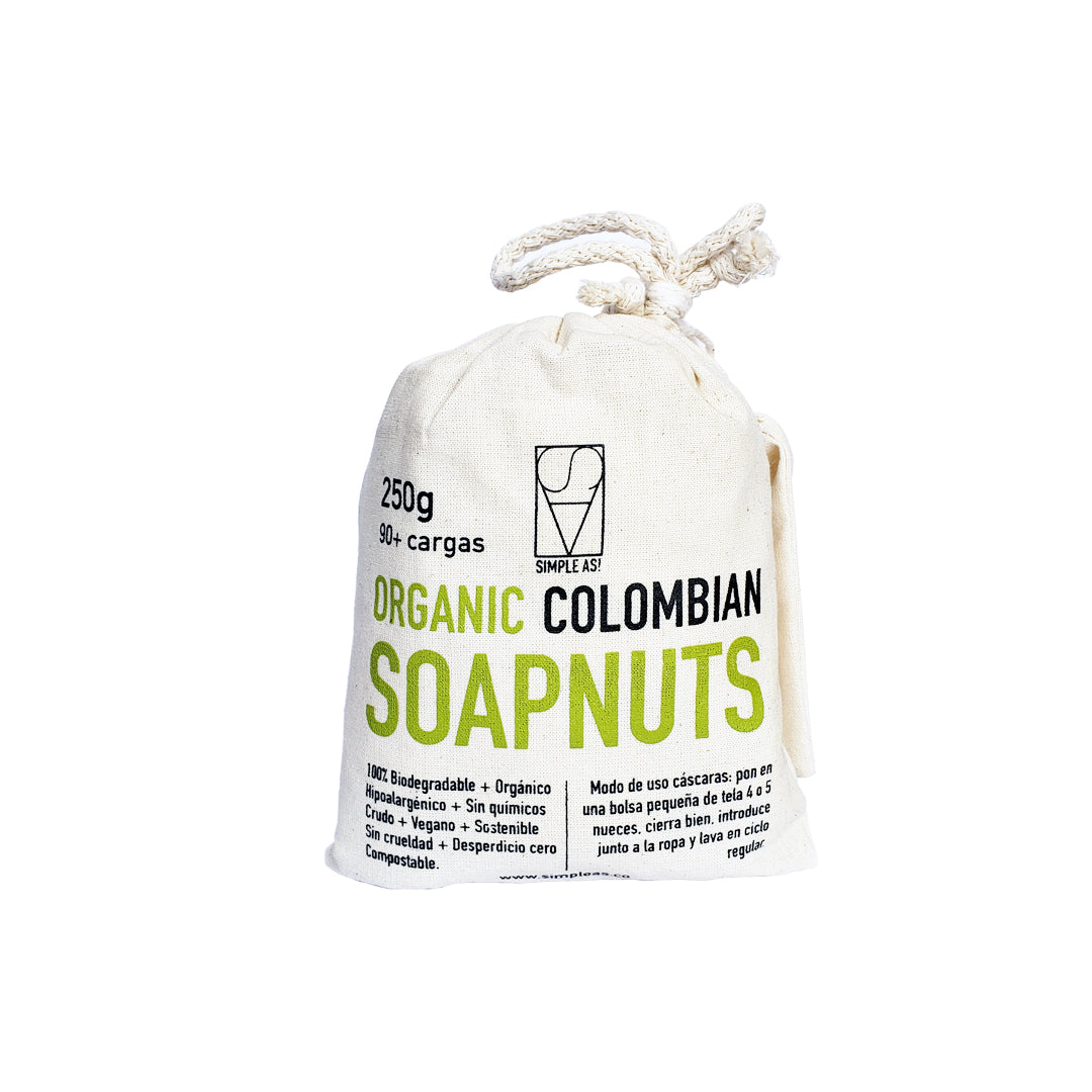 Plant powered soapnuts detergent cáscaras Simple As! Hogar - La Tortuga y La Liebre Tienda zero waste cero basura Bogota Colombia